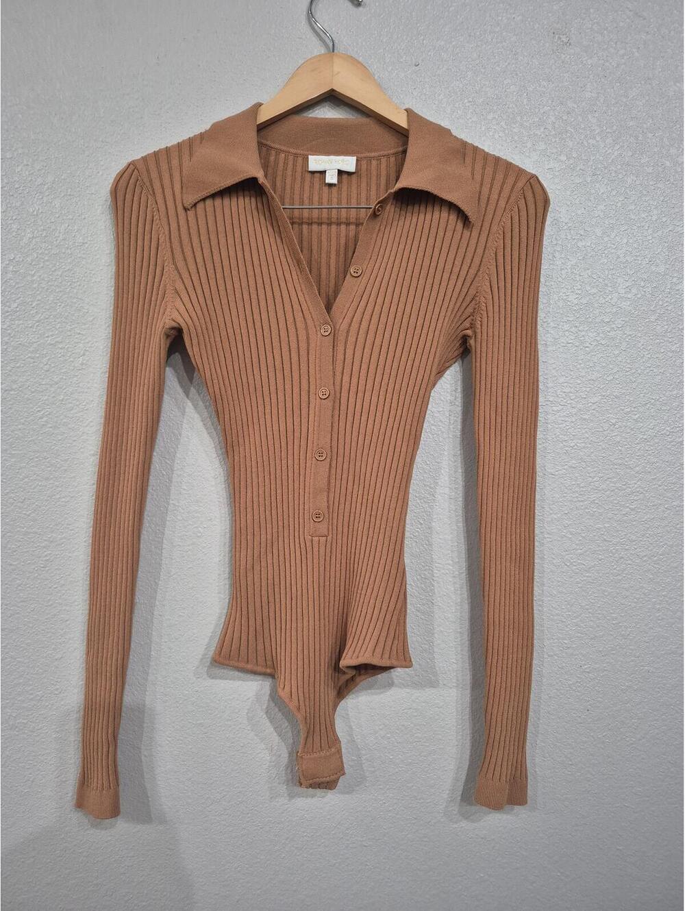 RAMY KOBO Womens Jumpsuit Top Size Small camel colot - Picture 3 of 5